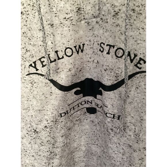 NEW Yellowstone Dutton Ranch Sz 2XL Hoodie Speckled Snap Closure - Picture 2 of 8